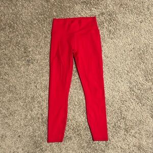 Fabletics Red Leggings Form-Fitting Full-Length